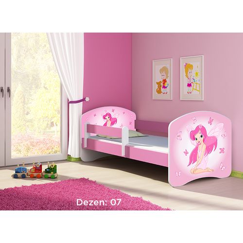 Deciji krevet ACMA II 180x80 + dusek 6 cm PINK7 slika 1