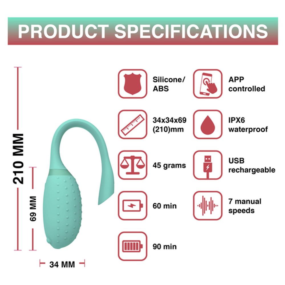 Vibrator G-točke Magic Motion - Fugu Smart Wearable, zeleni slika 10