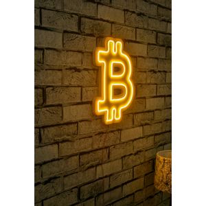 Wallity Ukrasna plastična LED rasvjeta, Bitcoin - Yellow