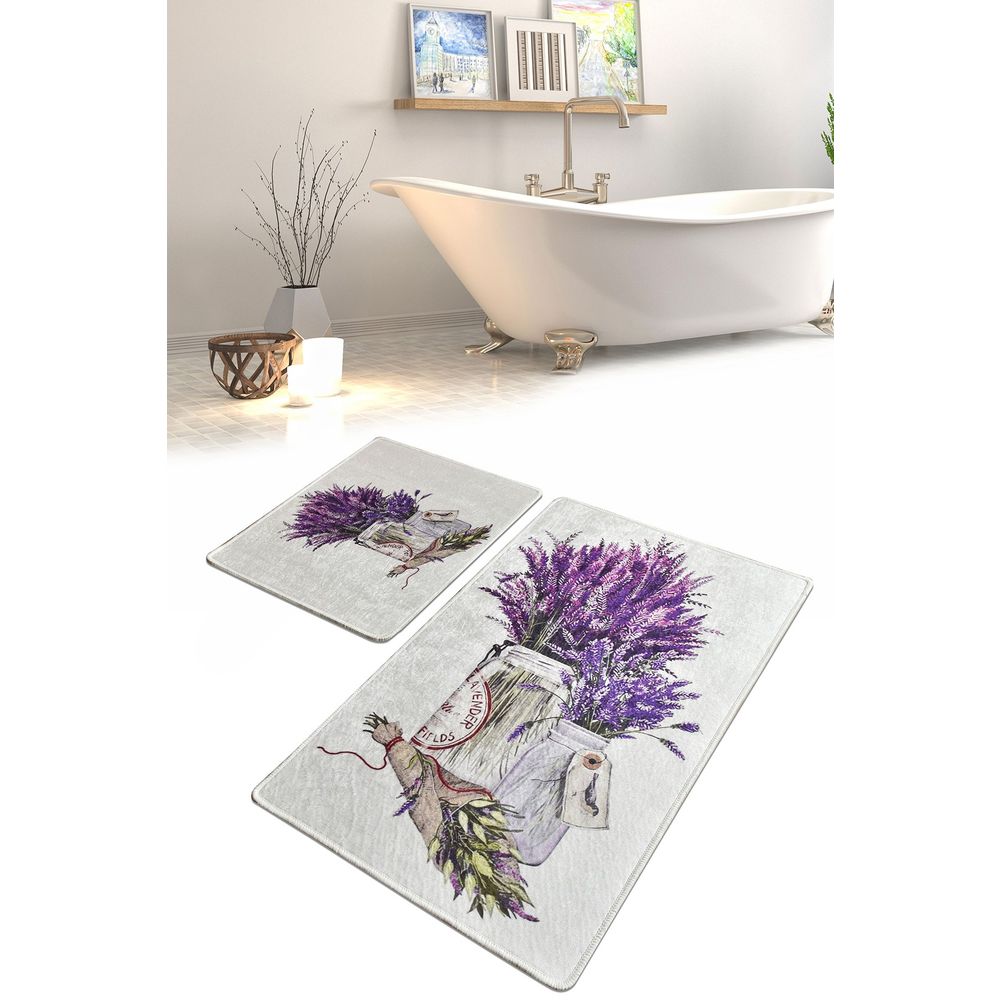 Set prostirki za kupatilo (2 komada) Purpura, više boja slika 1
