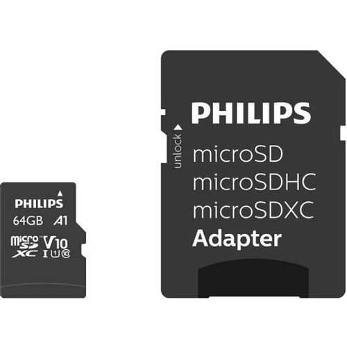 Philips Micro SDXC kartica 64GB Class 10 + SD adapter slika 1
