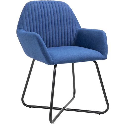 Blagovaonske stolice od tkanine 6 kom plave slika 28
