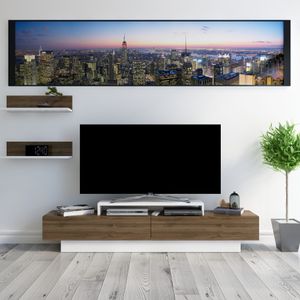 TV komoda Lusi - boje bijela i orah