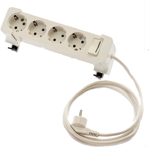 Famatel Produžni kabl 3 utičnice,1.5m,prekidač,bijeli,1.5mm², stoni - 2630 slika 1