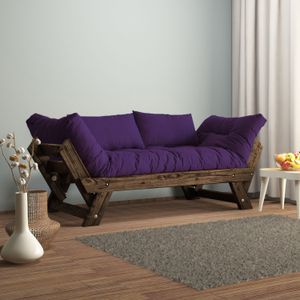 Dvosjed sofa CPT8121-210 - boje: Orah, Ljubičasti vrt