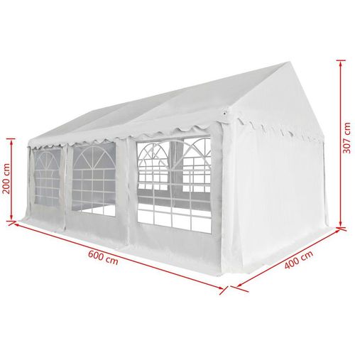 Vrtni šator od PVC-a 4 x 6 bijeli slika 2