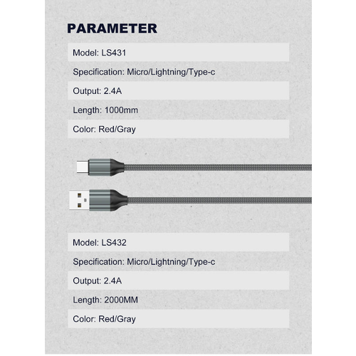 Data kabl LDNIO LS431 micro USB crni 1m slika 8