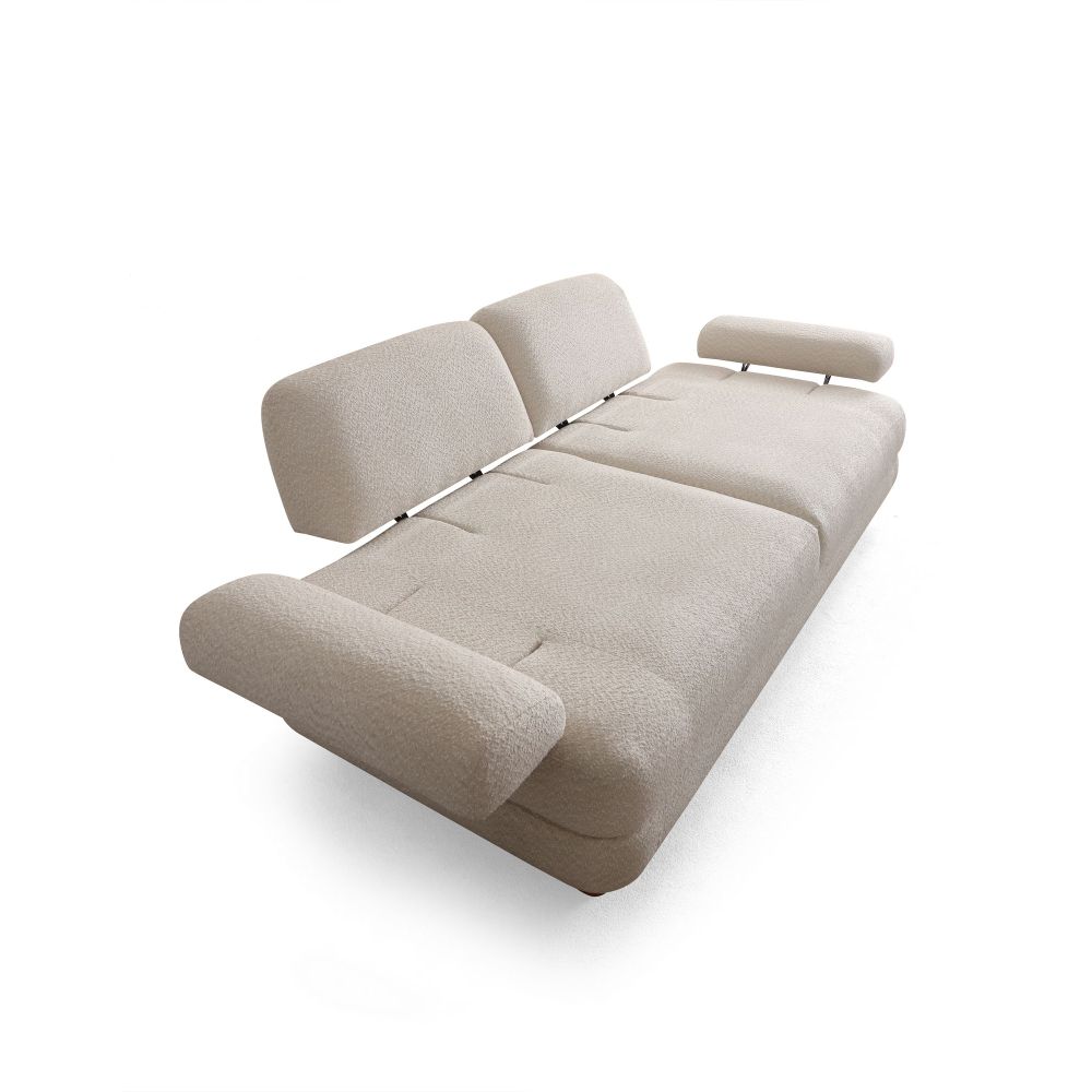 Sofa na razvlačenje za 3 osobe - Krem boja slika 5