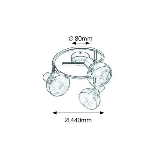 Rabalux Holly spot 3x40W , bez sijalice Spot rasveta slika 4
