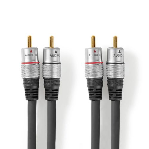 Kabel NEDIS, 2xRCA (M) na 2xRCA (M), 2.5m, high quality slika 1