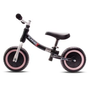 Dječji bicikl bez pedala Runner X Sofa crno-rozi