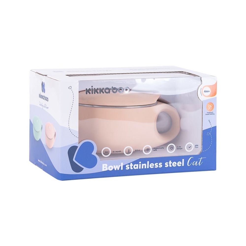 Kikka Boo Posuda od nehrđajućeg čelika 200ml, Cat Pink slika 5