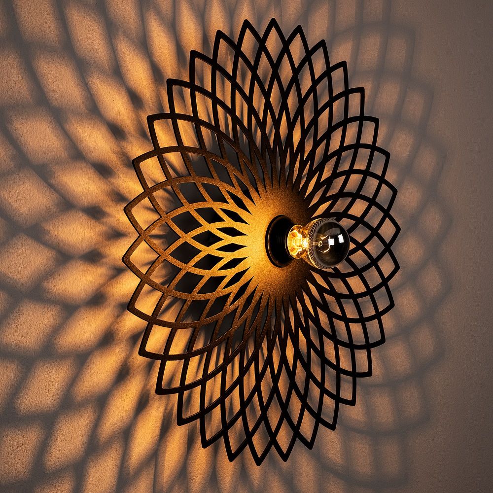 Fellini - MR - 987 Crna Zidna Lampa slika 2