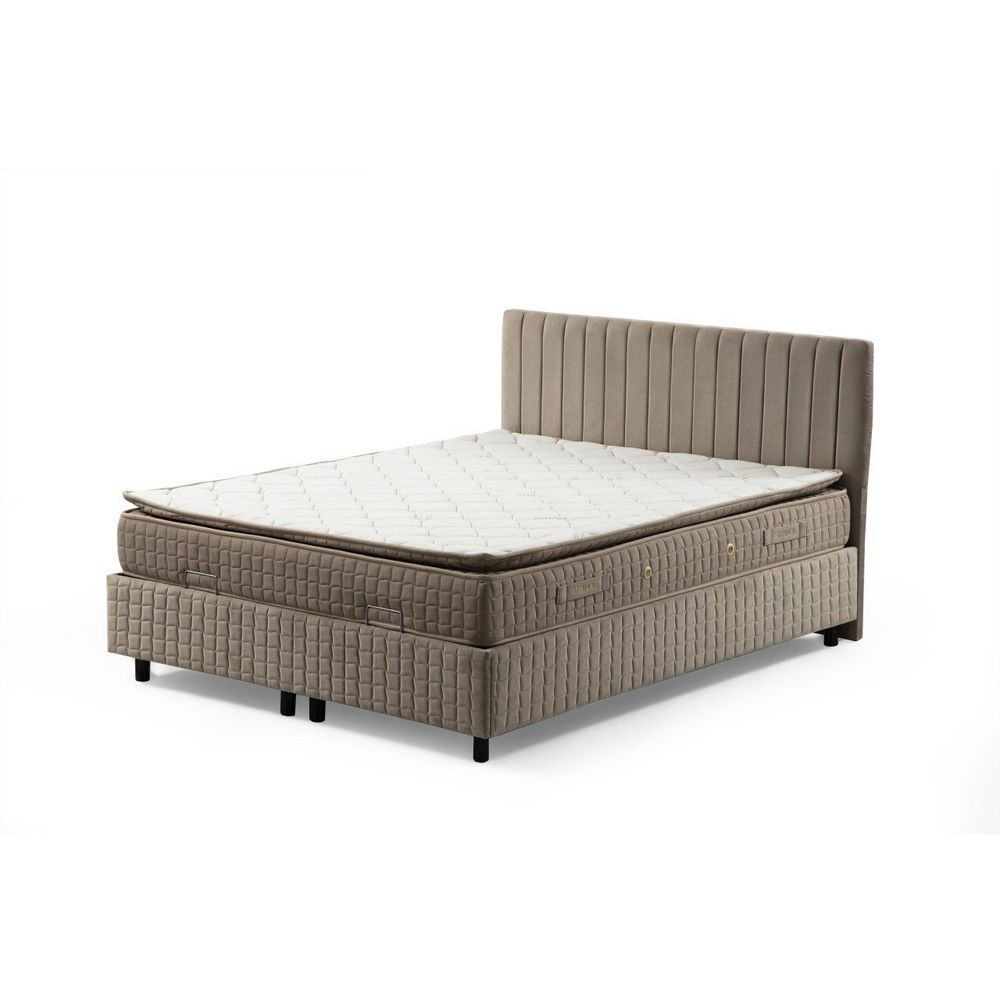 Safir Set 120 x 200 v2 - Jednostruki dušek, postolje i uzglavlje u smeđoj boji slika 3