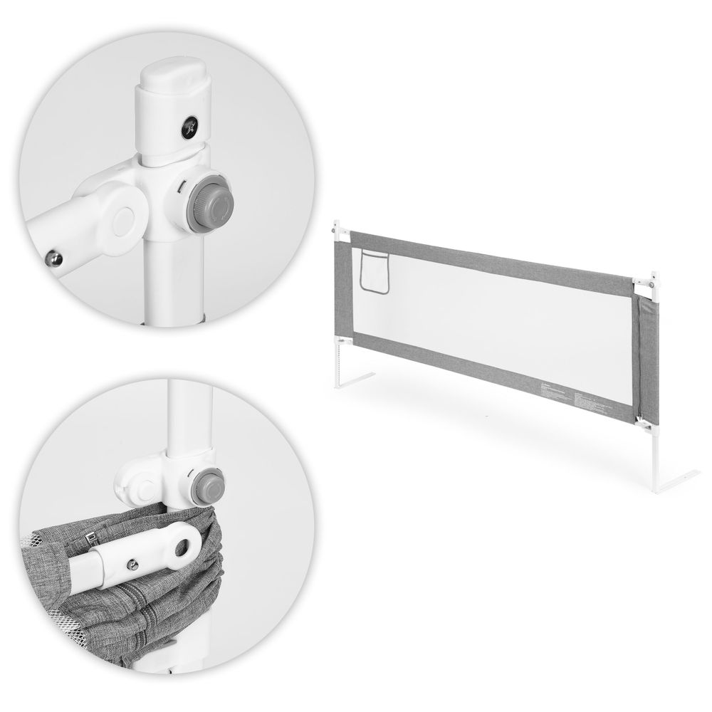 Ograda za krevet, 200 cm, zaštitna pregrada za djecu, ECOTOYS slika 6