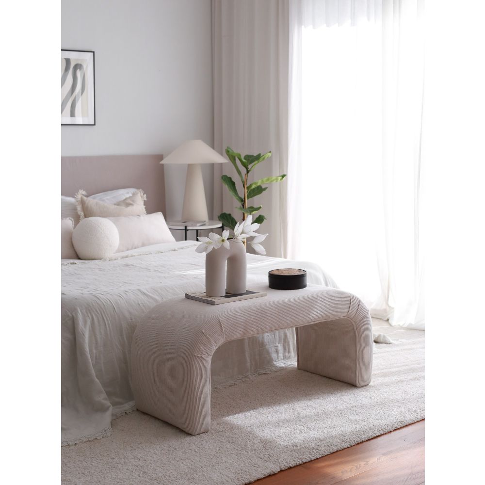 Nu Bench Fitilli - Bijeli Pouf slika 3