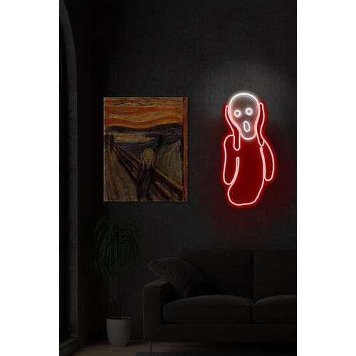 Wallity Ukrasna plastična LED rasvjeta, Scream - Red, White slika 10