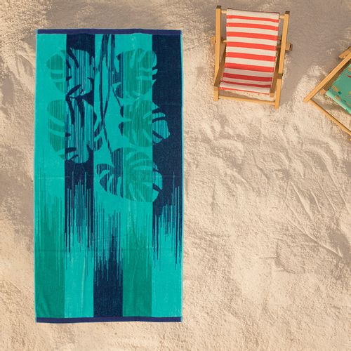 Plažni peškir BEACH MASTER 70x140 - Pop Stripe Green slika 1