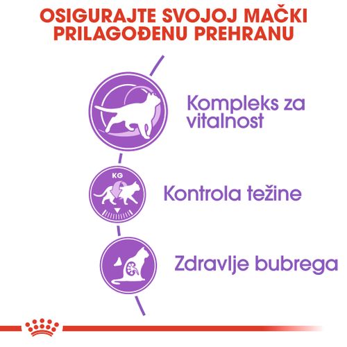 ROYAL CANIN FHN Sterilised 7+, potpuna i uravnotežena hrana za kastrirane/sterilizirane mačke (7-12 godina), 400 g slika 5