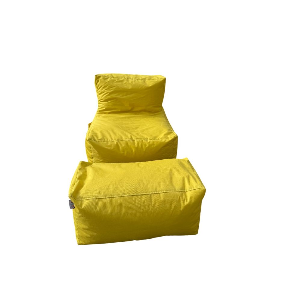 XXL Sedir - Set žutih bean bagova (2 komada) slika 4