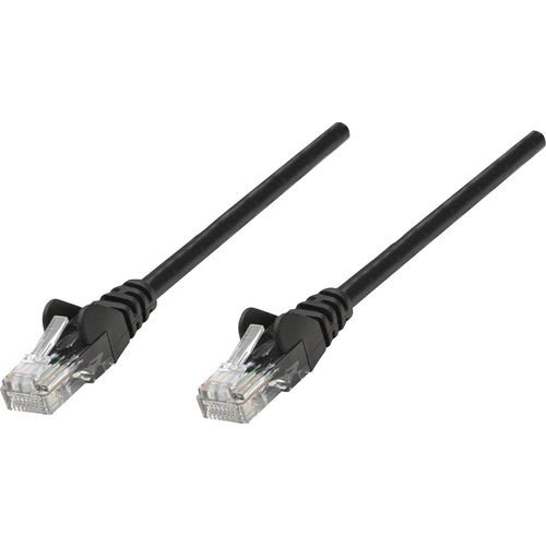 Intellinet 320740 RJ45 mrežni kabel, Patch kabel cat 5e U/UTP 1.00 m crna  1 St. slika 2