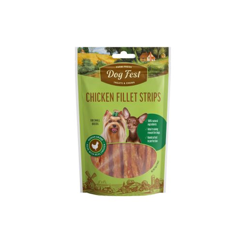 Dog Fest Chicken Fillet Strips, Small breed, poslastica za pse malih pasmina, štapići s piletinom, 55 g slika 1