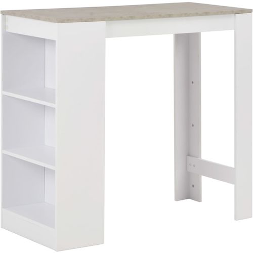 Barski stol s policom bijeli 110 x 50 x 103 cm slika 1