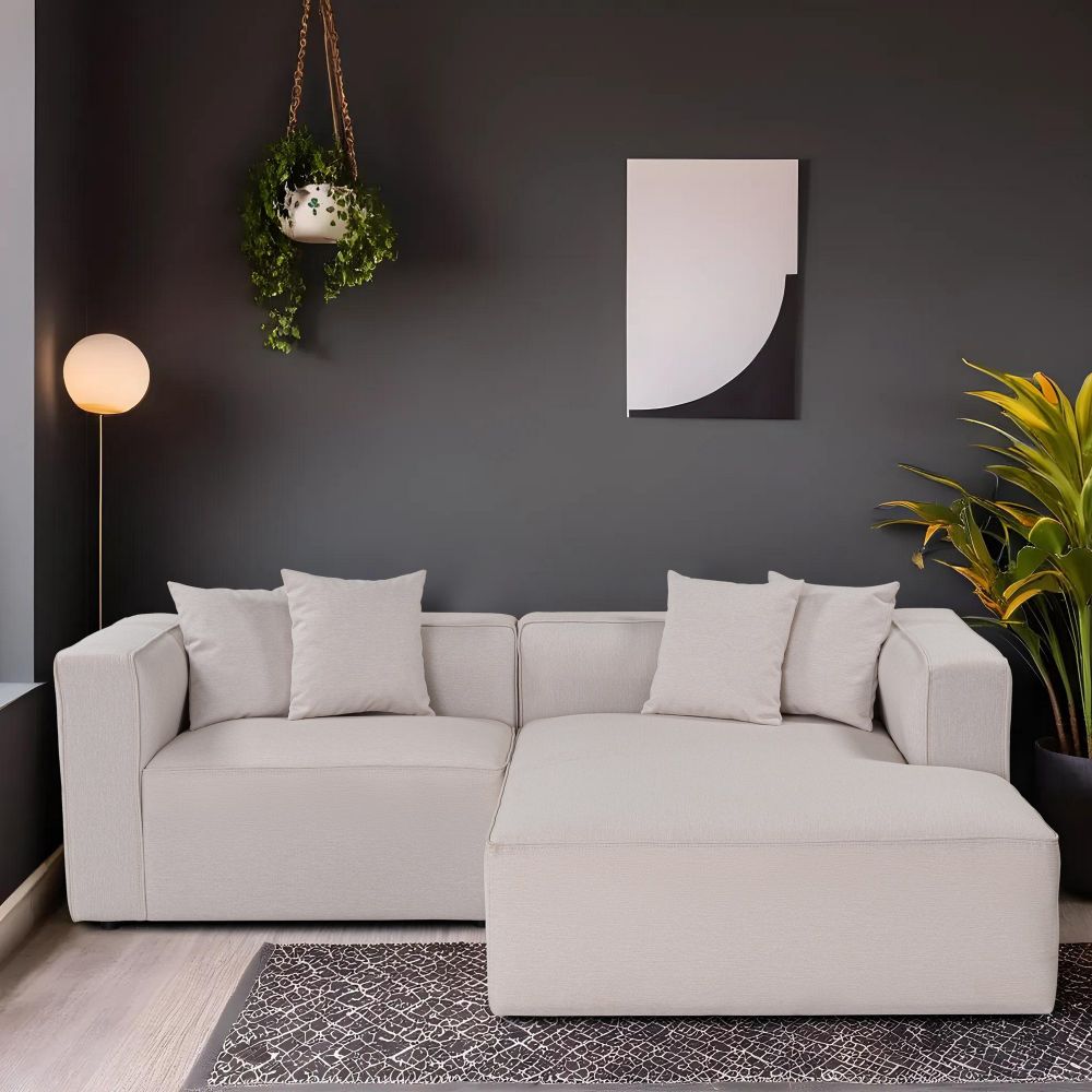 Mora XL Ugaona Sofa Lijeva (CHLLeft -1R) - Ecru slika 1