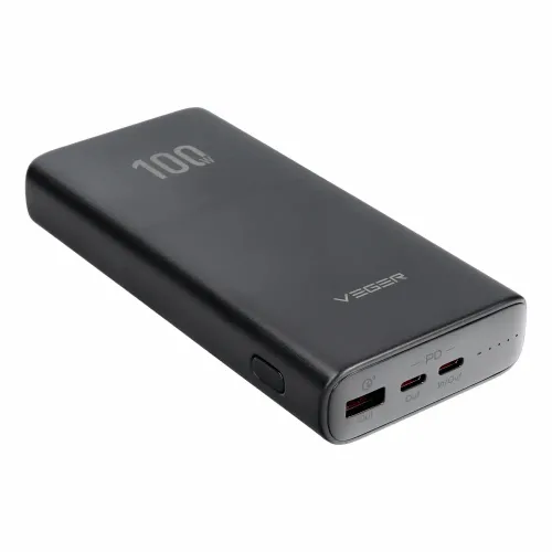 VEGER powerbank 20.000 mAh PD QC3.0 5A 100W T100 (W2032C-100) crna slika 6