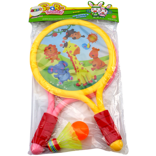 Dječji reketi za badminton - Životinje - Žuto / Ružičaste boje slika 4
