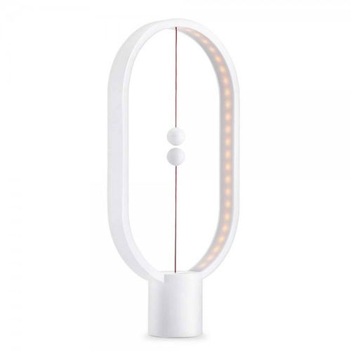 ALLOCACOC LED Elipsasta USB lampa plasticna, bela, model"Heng Balance" slika 1