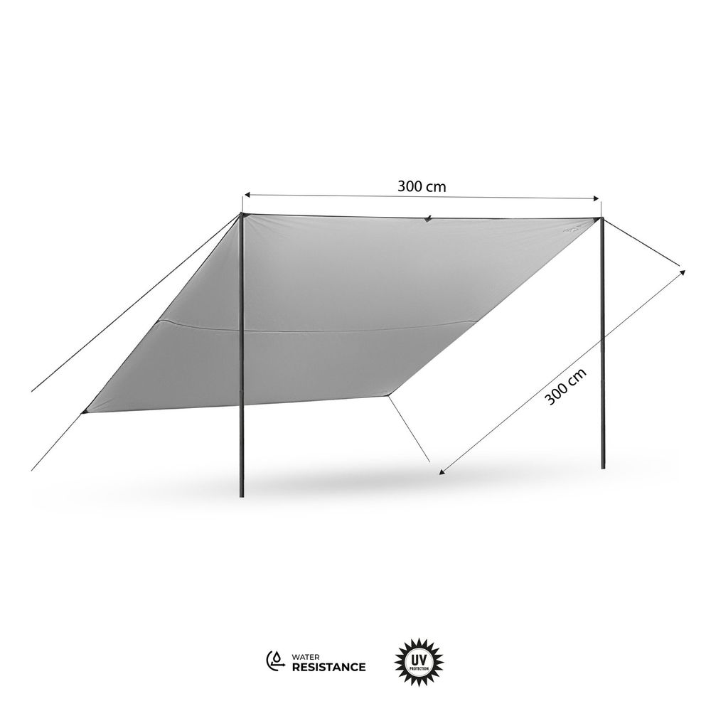 Nc17107 cerada za kampiranje 300x300 cm zelena nils camp slika 3