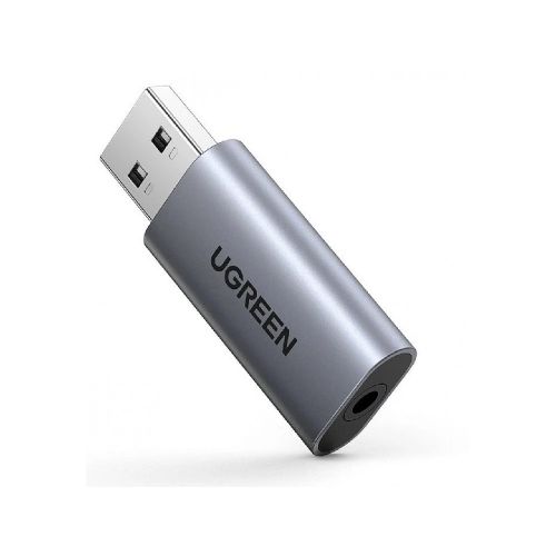 Adapter UGREEN, USB-A na 3.5mm, sivi slika 1