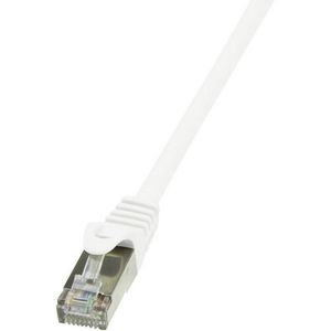 LogiLink CP2051S RJ45 mrežni kabel, Patch kabel cat 6 F/UTP 2.00 m bijela sa zaštitom za nosić 1 St.