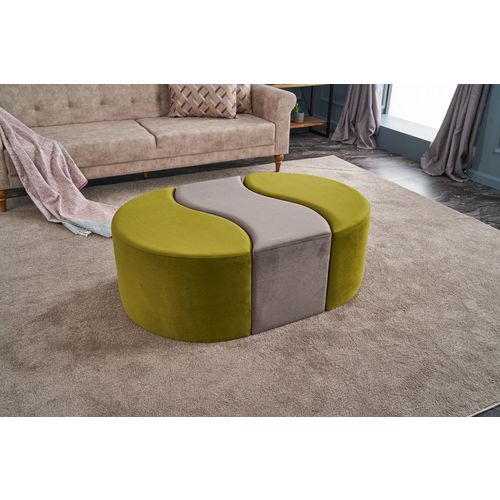 Atelier Del Sofa Tabure, zelena Mink, Alya Puf - Green, Mink slika 1