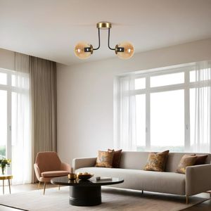 Pablo 2 Li Eskitme Bal Camlı Avize Amber
Gold Chandelier