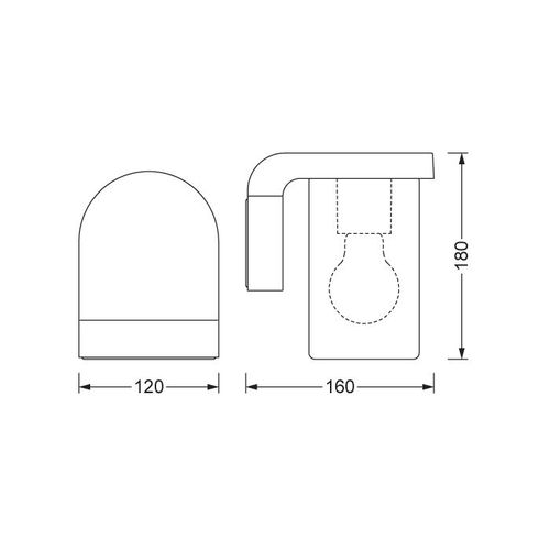 Dekorativna fasadna lampa CASCADE E27 slika 4