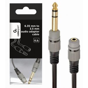A-63M35F-0.2M Gembird 6.35mm to 3.5mm audio adapter cable, 0.2m