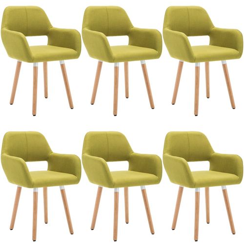 Blagovaonske stolice od tkanine 6 kom zelene slika 10