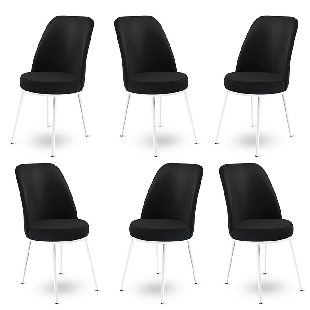 Dexa - Crni i Bijeli Set Stolica (6 Komada) slika 1
