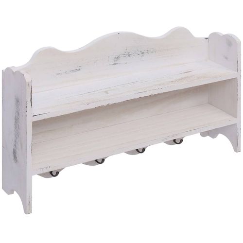 284235 Wall Mounted Coat Rack White 50x10x30 cm Wood slika 16