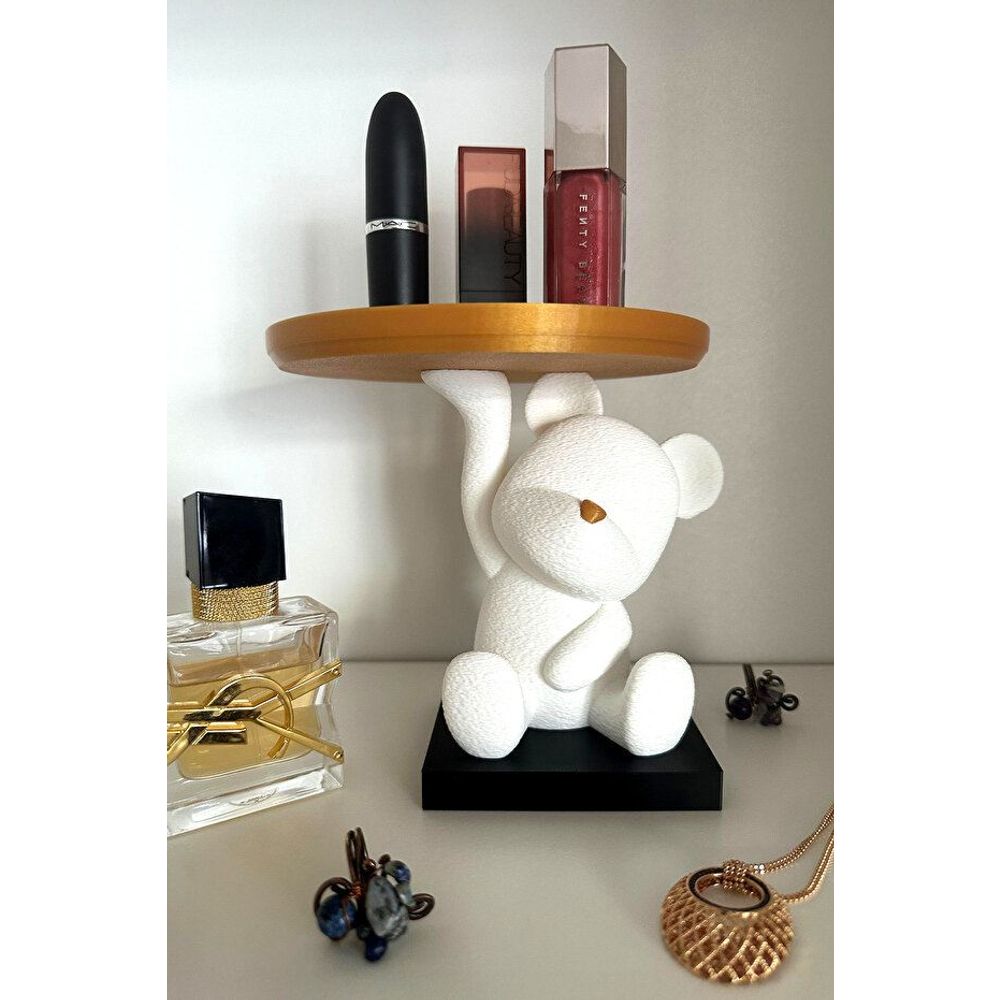 Trinket Cutie Bear - Bijeli i Zlatni slika 1