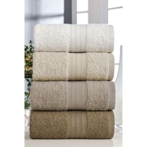 Hand towel set (4 pieces) Rainbow, colour: brown
