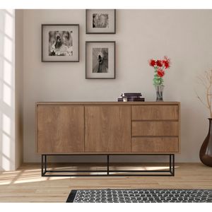 Ruba Walnut Crna Konzola