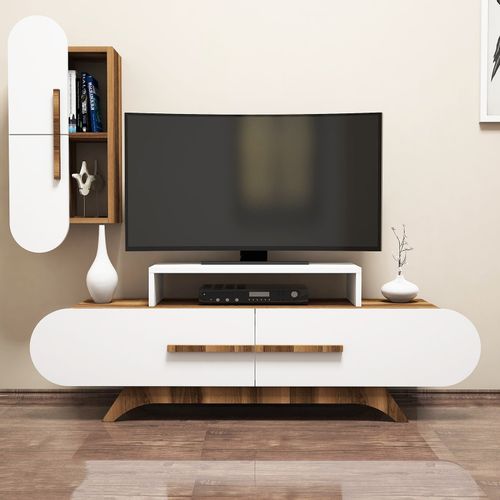 Woody Fashion TV jedinica, Rose S - Walnut, White slika 2