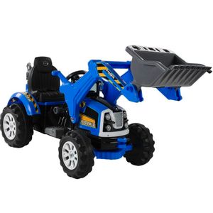 Traktor na akumulator s žlicom plavi