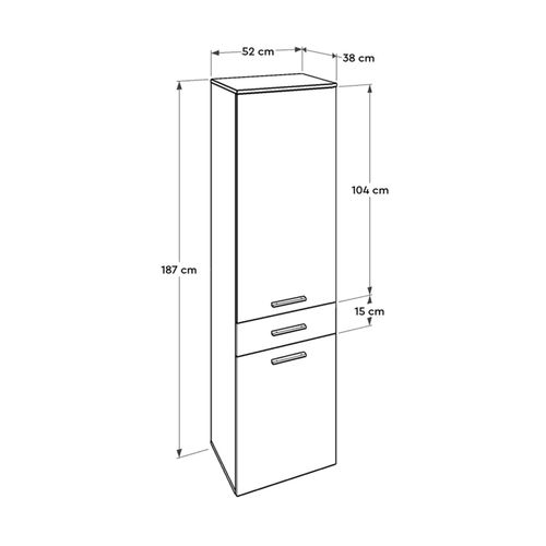 ADR-621-PP-1 White Multi Purpose Cabinet slika 13