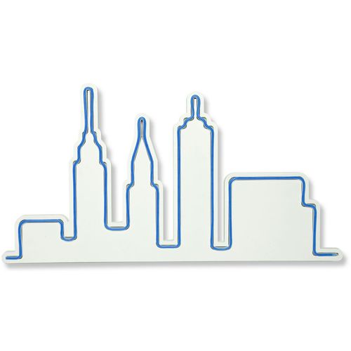Wallity Ukrasna plastična LED rasvjeta, City Skyline - Blue slika 11