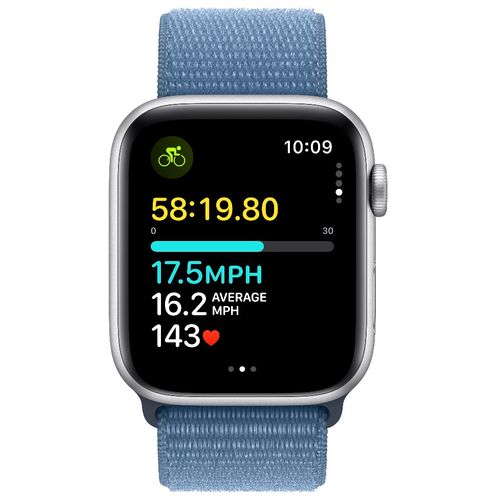 Apple Watch SE GPS 44mm Silver with Winter Blue Sport Loop slika 6