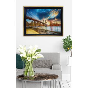 Vavien Artwork Slika na staklu 45x65 Bridge & Sunset